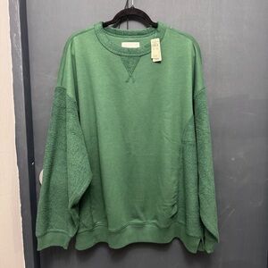 Aerie Forest Green Crewneck Sweater NWT
